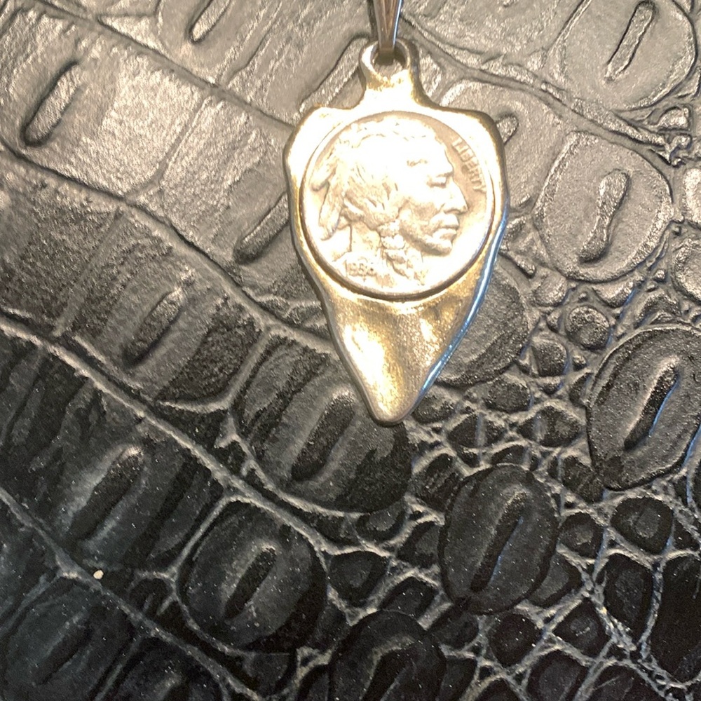 Silver gold toned arrowhead design